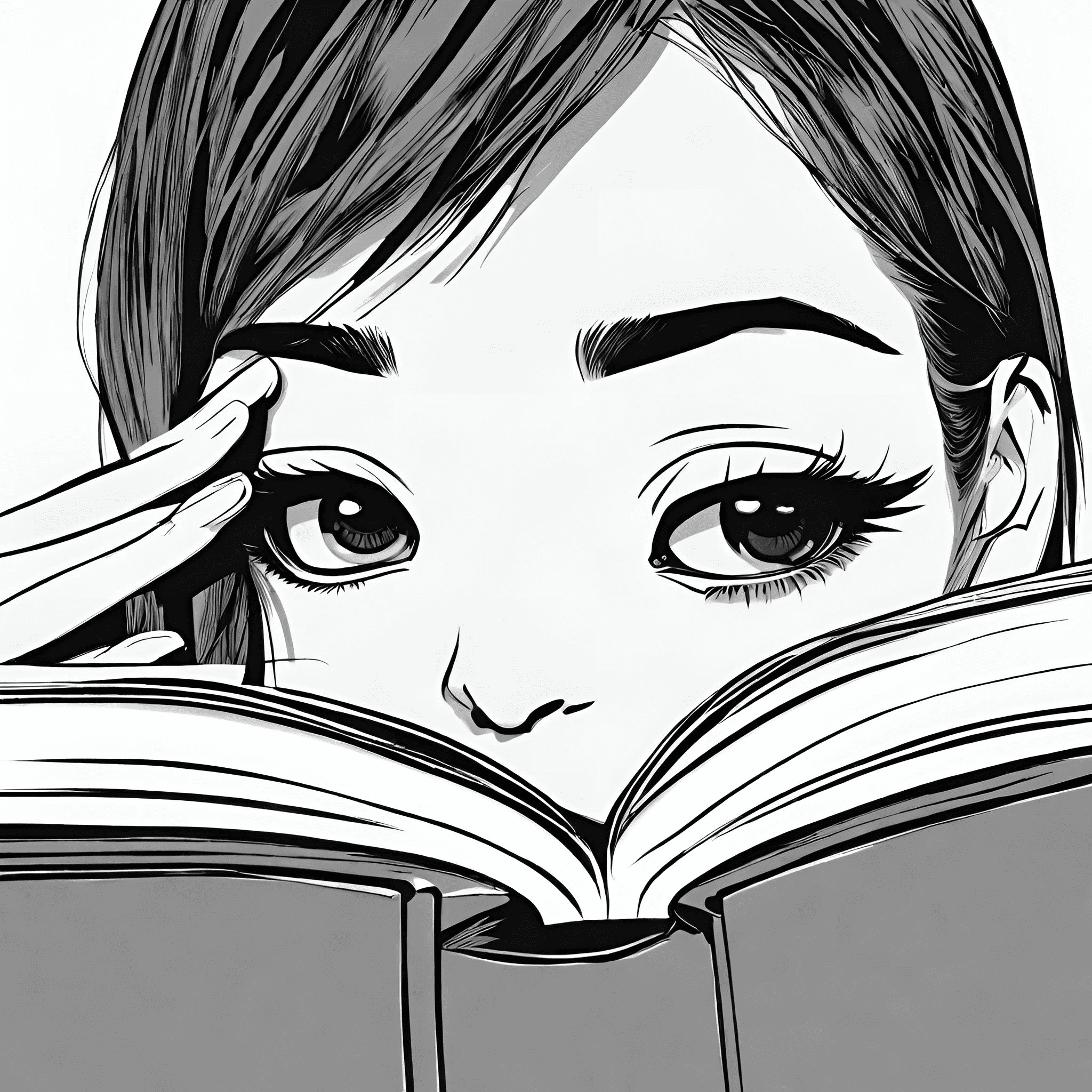 black and white sketch of Page Turner fantasy book blogger