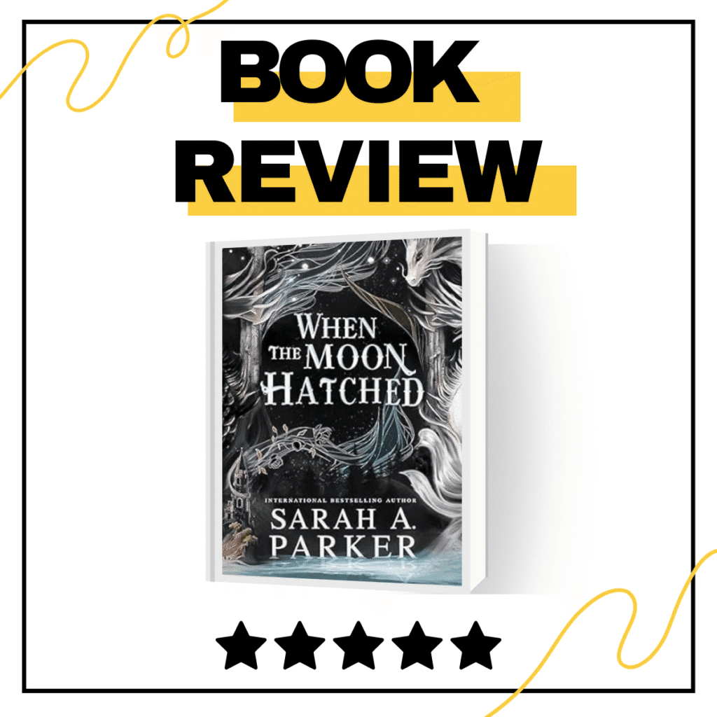 when the moon hatched book review graphic with book cover