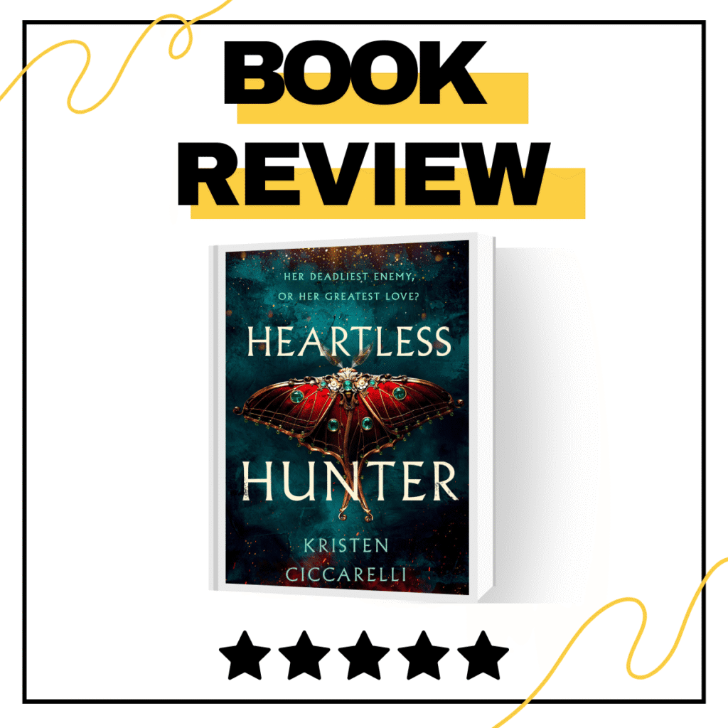 heartless hunter book review graphic with book cover
